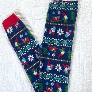 Hanna Andersson Gnome Sweet Gnome Long John Pajama Pant Bottoms 160 14 Christmas